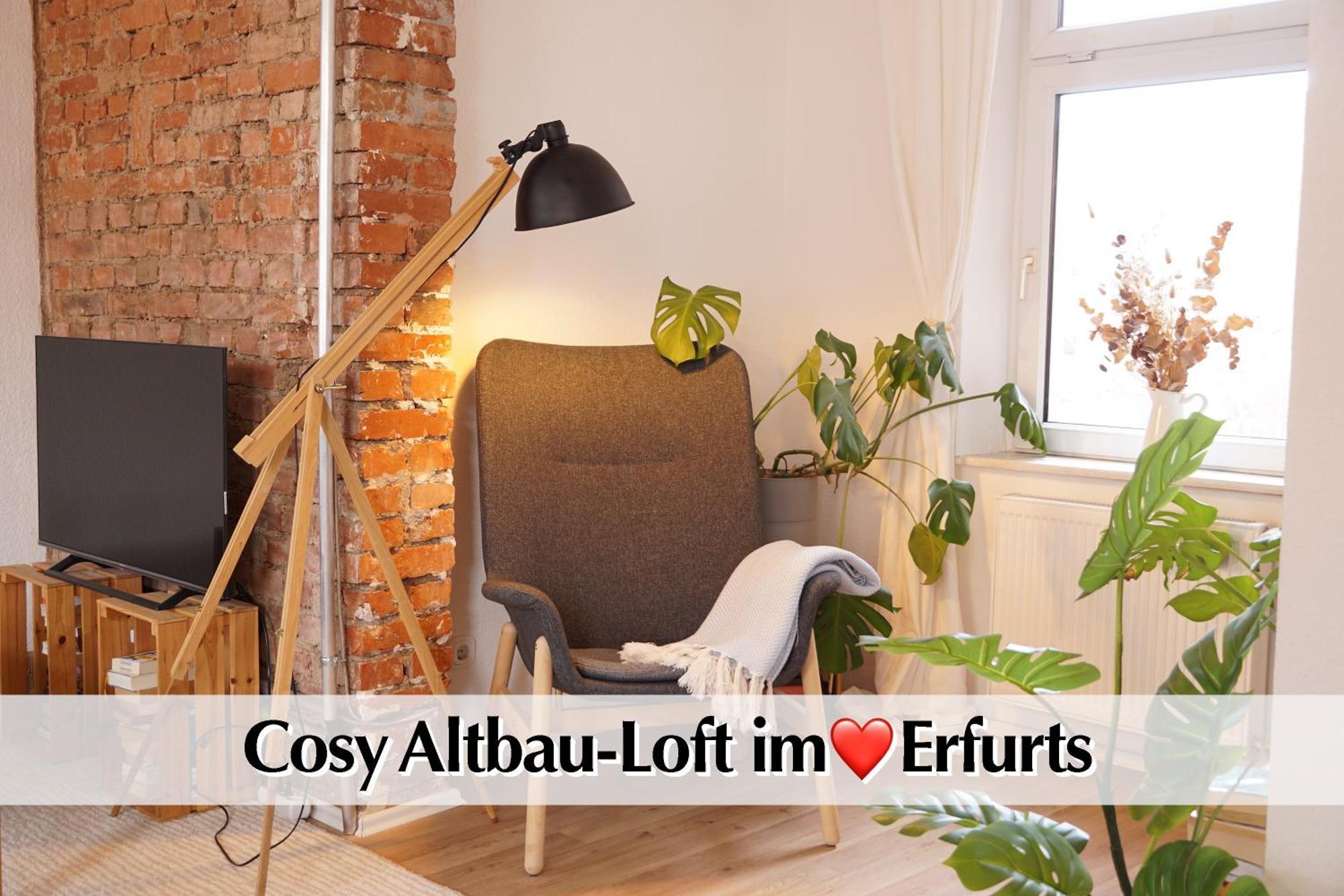 דירות ארפורט Helles Altbau-Loft Mit Kingsize Bett, Smart-Tv, Etc מראה חיצוני תמונה